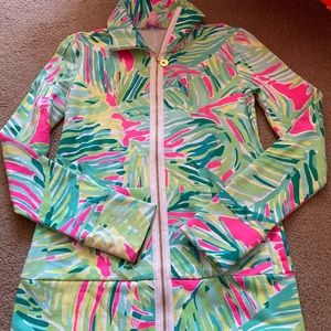 Lilly Pulitzer Leona Zip Up Tropical Storm